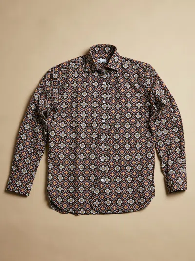 Doppiaa Aasolo Floral Pattern Shirt In Brown