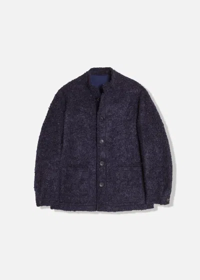 Doppiaa Aasti-c Casentino Wool Jacket In Blue