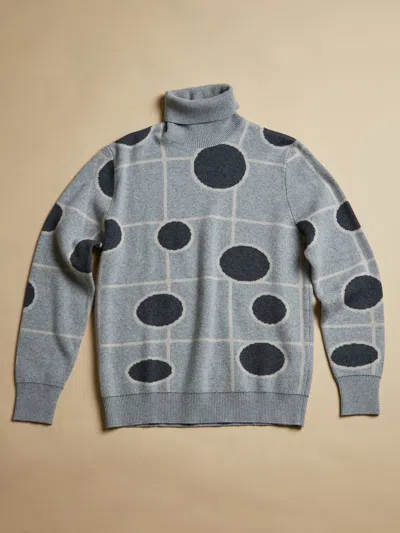 Doppiaa Aatessa Jacquard Turtleneck In Gray