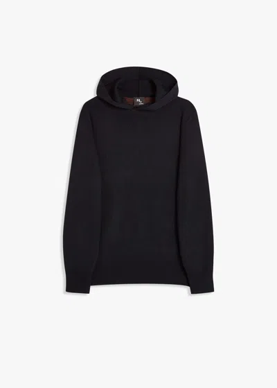 Doppiaa Aaurelio Wool-blend Hoodie In Black
