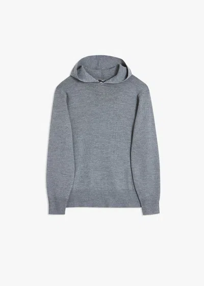 Doppiaa Aaurelio Wool-blend Hoodie In Gray