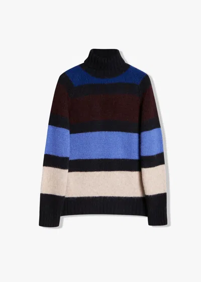 Doppiaa Aavalon Turtle-necked Striped Sweater In Multi