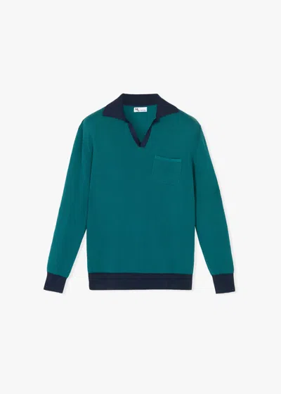 Doppiaa Aaviola Long Sleeves Poloshirt In Blue