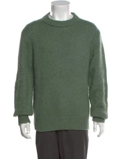 Pre-owned Doppiaa Alpaca Crew Neck Pullover In Green