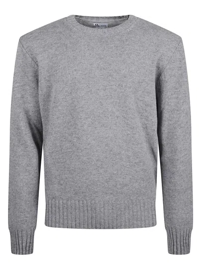 Doppiaa Appio Fine Knit Sweater In Gray