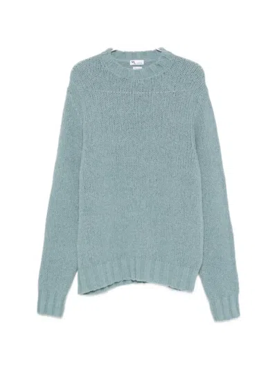 Doppiaa Chunky-knit Crew-neck Sweater In Blue