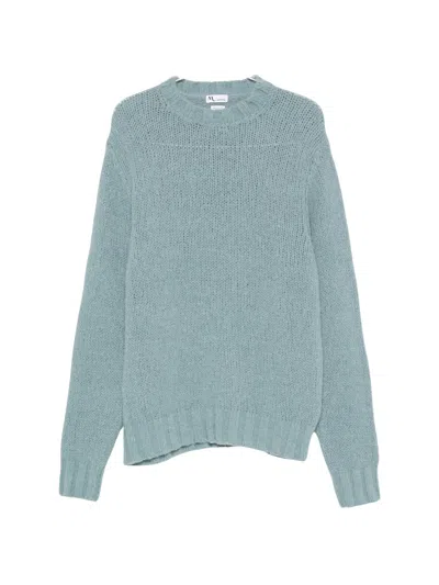 Doppiaa Chunky-knit Crew-neck Sweater In Sky Blue