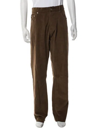 Pre-owned Doppiaa Corduroy Pants In Brown