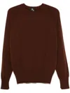Doppiaa Aappio Burgundy Wool And Alpaca Sweater In Braun
