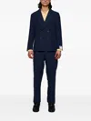 Doppiaa Double-breasted Aabele Blazer And Aantioco Trousers In Blue