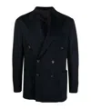 Doppiaa Double-breasted Wool-blend Blazer In Black