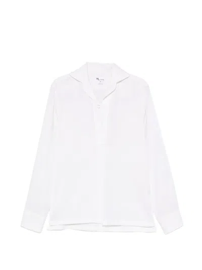 Doppiaa Long-sleeve Spread-collar Shirt In Brown