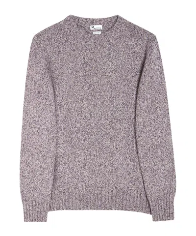 Doppiaa Marl-knit Crew-neck Sweater In Pink