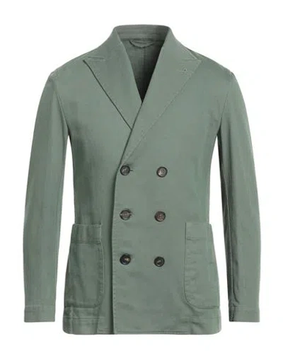 Doppiaa Man Blazer Military Green Size 42 Cotton In Green
