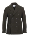 Doppiaa Man Blazer Military Green Size 38 Wool, Polyamide In Green