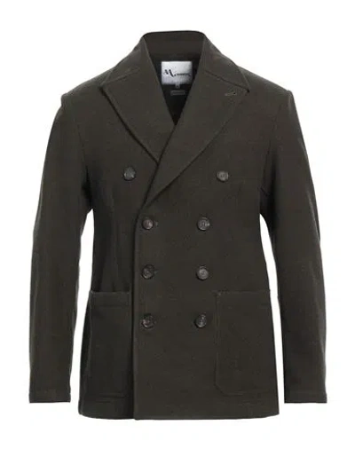 Doppiaa Man Blazer Military Green Size 38 Wool, Polyamide