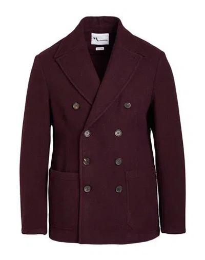 Doppiaa Man Blazer Plum Size 42 Wool, Polyamide In Purple