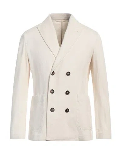 Doppiaa Man Blazer White Size 38 Cotton In White
