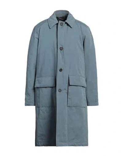 Doppiaa Man Coat Slate Blue Size 42 Cotton, Polyester, Polyamide