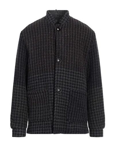 Doppiaa Man Jacket Black Size 40 Virgin Wool, Polyamide