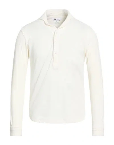Doppiaa Man Polo Shirt Cream Size M Cotton In White