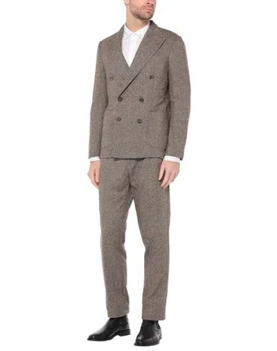 Doppiaa Man Suit Khaki Size 42 Silk, Wool, Polyamide, Cashmere In Gold