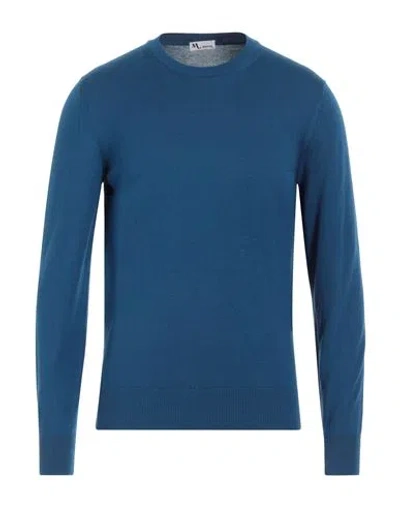 Doppiaa Man Sweater Blue Size 44 Cotton