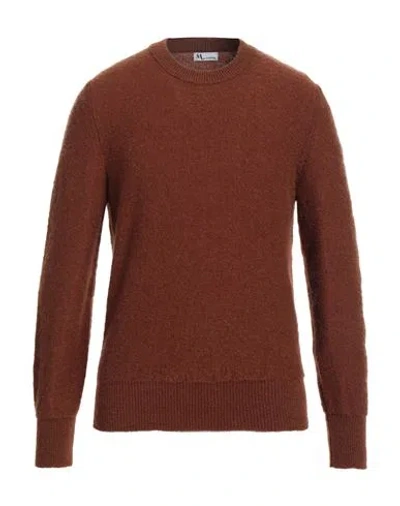 Doppiaa Man Sweater Brown Size 44 Mohair Wool, Polyamide, Wool