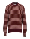 Doppiaa Man Sweater Burgundy Size 44 Wool, Polyamide In Red