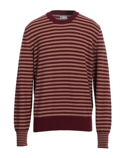 Doppiaa Man Sweater Burgundy Size 44 Wool, Polyamide In Red