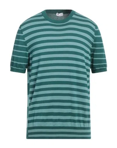 Doppiaa Man Sweater Emerald Green Size 42 Cotton