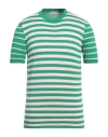 Doppiaa Man Sweater Green Size 36 Cotton