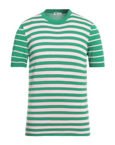 Doppiaa Man Sweater Green Size 36 Cotton