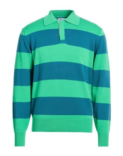 Doppiaa Man Sweater Green Size 42 Cotton