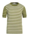 Doppiaa Man Sweater Military Green Size 42 Cotton