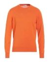 Doppiaa Man Sweater Orange Size 38 Cotton