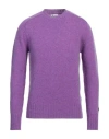 Doppiaa Aappio Shetland Crewneck In Purple