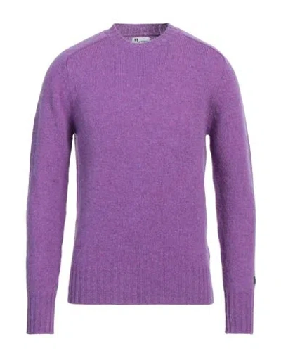 Doppiaa Aappio Shetland Crewneck In Purple