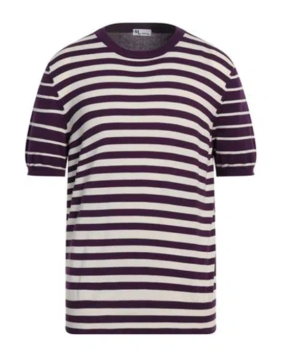 Doppiaa Man Sweater Purple Size 42 Cotton