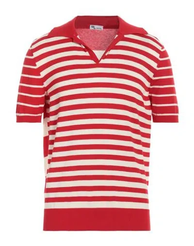 Doppiaa Man Sweater Red Size 42 Cotton