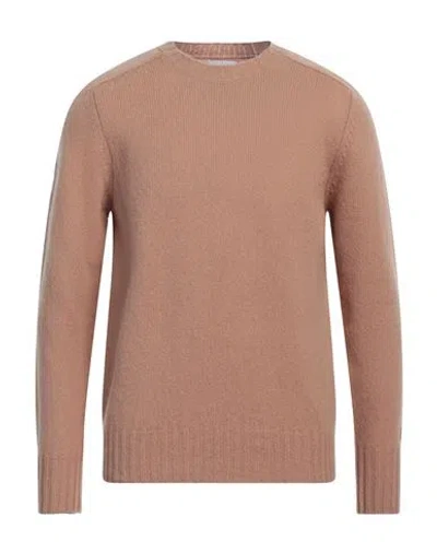 Doppiaa Man Sweater Sand Size 40 Virgin Wool In Beige