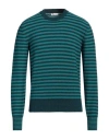 Doppiaa Man Sweater Turquoise Size 40 Wool, Polyamide In Blue