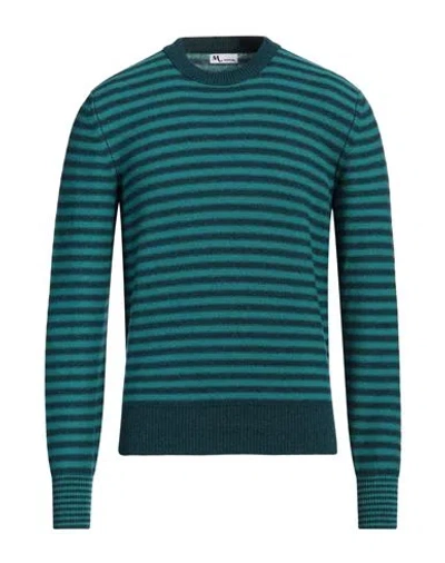 Doppiaa Man Sweater Turquoise Size 40 Wool, Polyamide In Blue