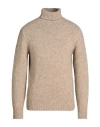 Doppiaa Man Turtleneck Beige Size 46 Alpaca Wool, Polyamide, Wool