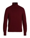Doppiaa Man Turtleneck Burgundy Size 38 Wool, Polyamide In Red