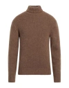 Doppiaa Man Turtleneck Camel Size 40 Alpaca Wool, Polyamide, Wool In Brown