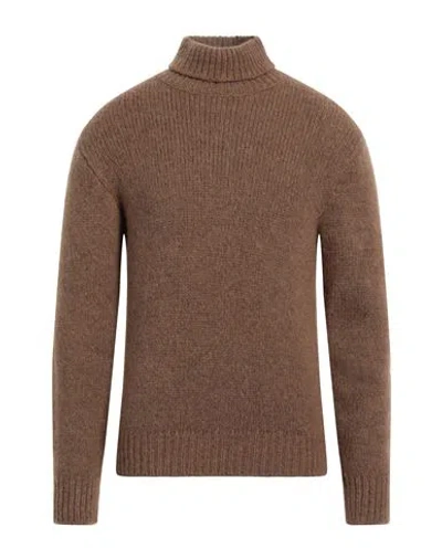 Doppiaa Man Turtleneck Camel Size 40 Alpaca Wool, Polyamide, Wool In Brown