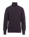 Doppiaa Man Turtleneck Plum Size 46 Wool, Polyamide In Purple