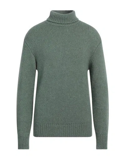 Doppiaa Man Turtleneck Sage Green Size 42 Alpaca Wool, Polyamide, Wool In Sage Green
