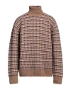 Doppiaa Man Turtleneck Sand Size 44 Wool, Polyamide In Beige